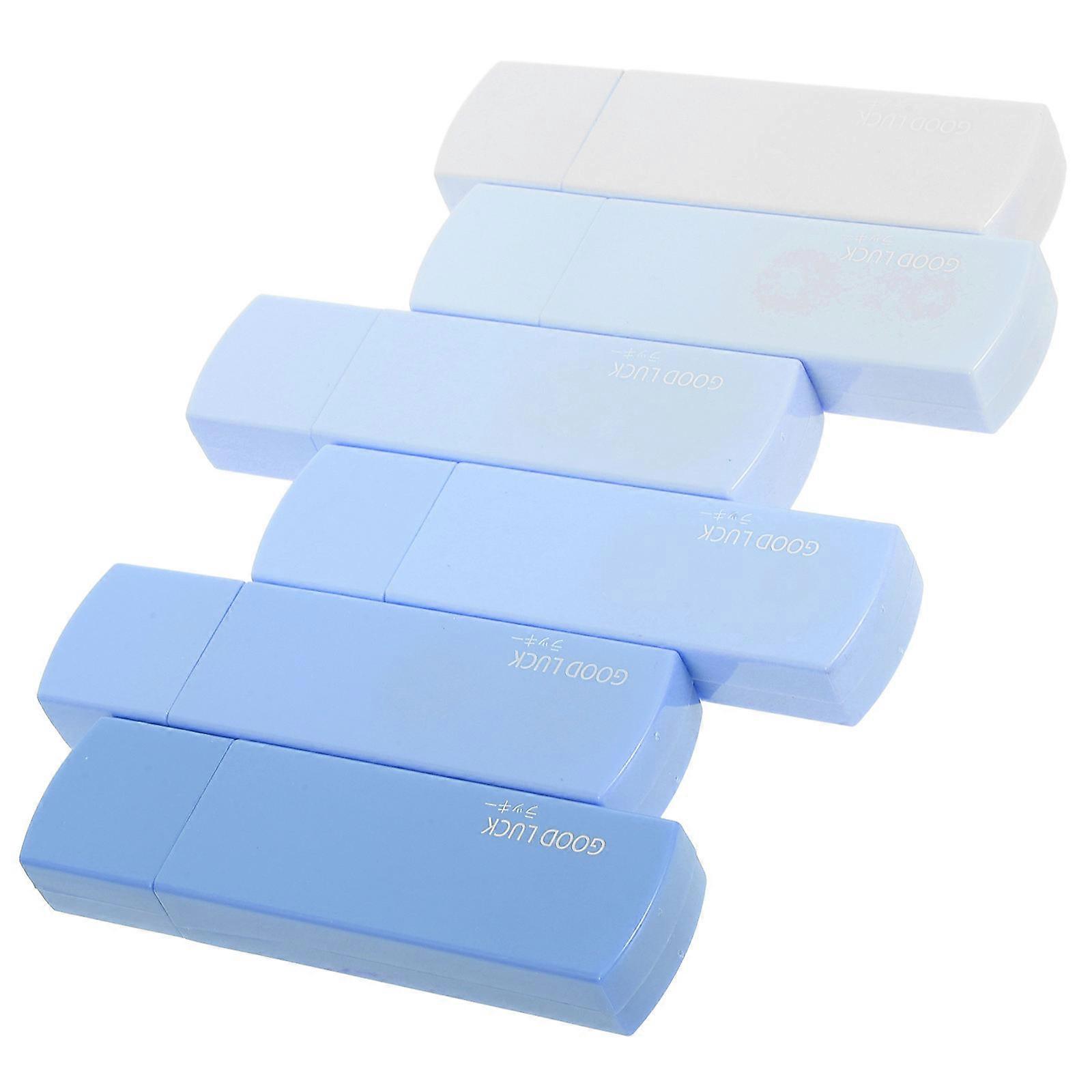 White Correction Tape Rectangular Shape School Use Office Use 6Pcs Blue