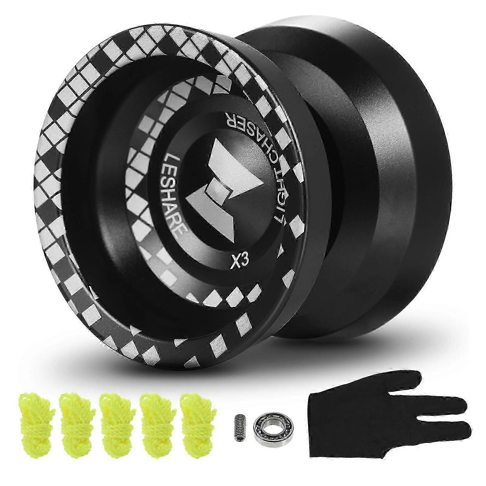 Professional Yoyo Ball Aluminum Alloy Responsive YoYo with Unresponsive Bearing for Professionals Beginners