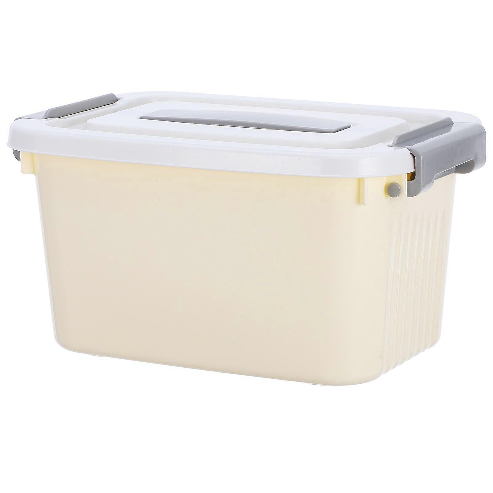 Stylish Storage Bin with Lid – Desktop Organizer for Building Blocks, Home & Office Use