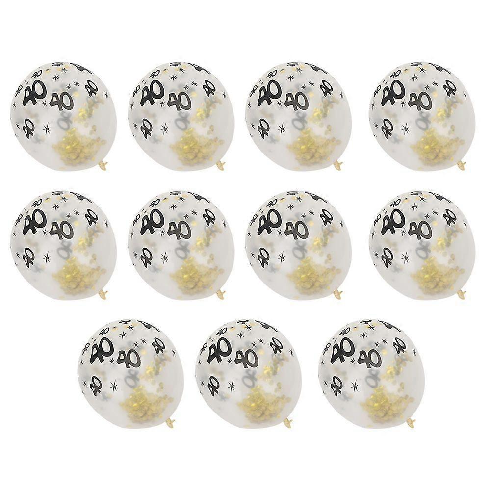 2025最新モデル10個ラテックス透明バルーン、Nnumber40パターン