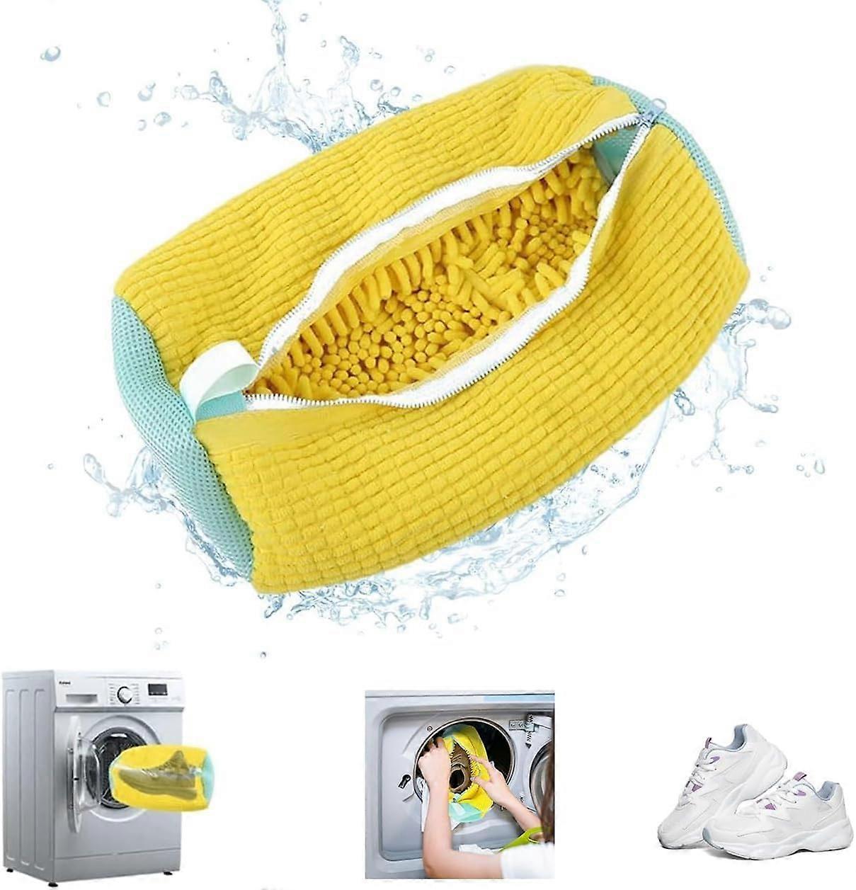 Shoe Wash Bag, Washing Machine, Yellow, 001