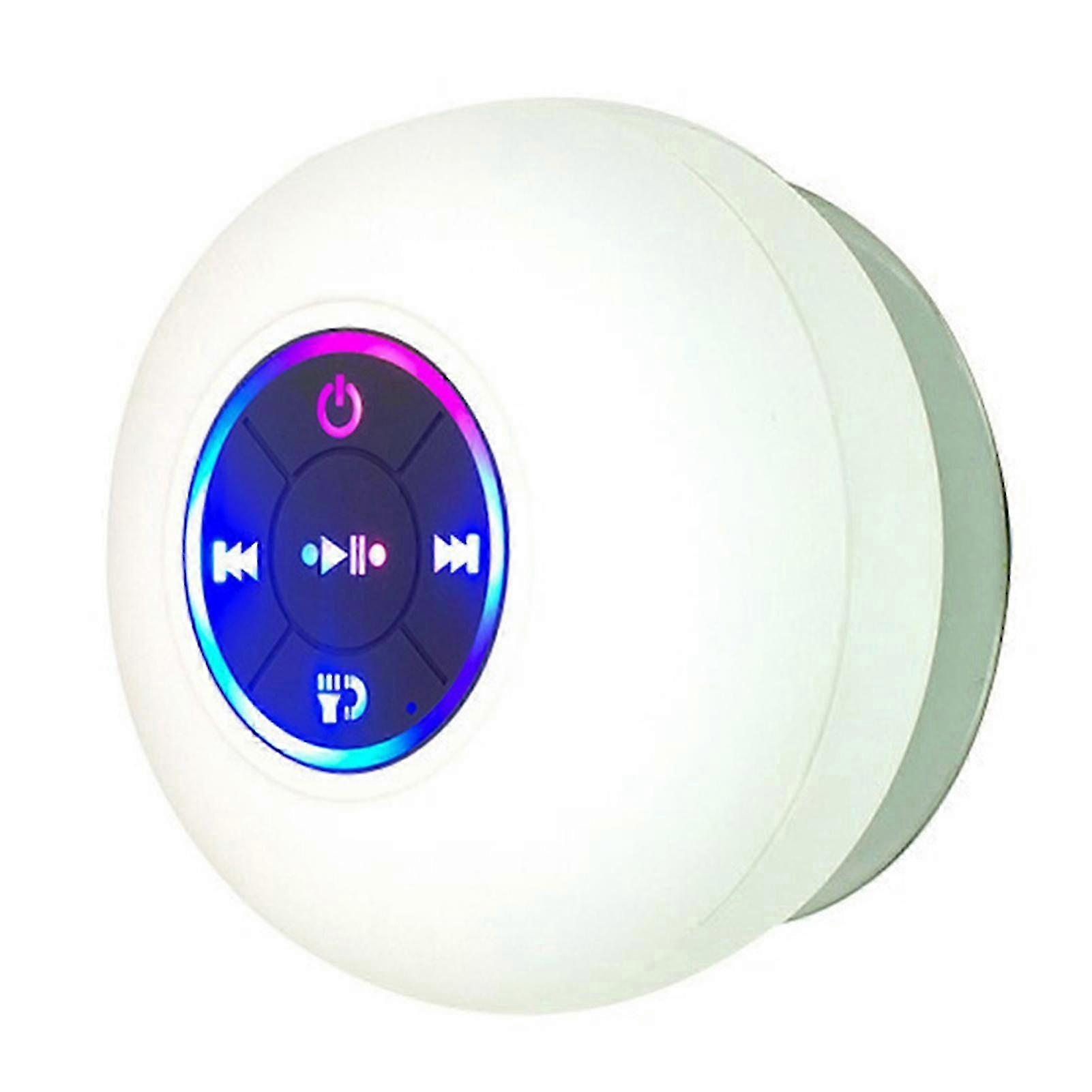 Waterproof Portable Bluetooth Shower Speaker with LED Light for Relaxation