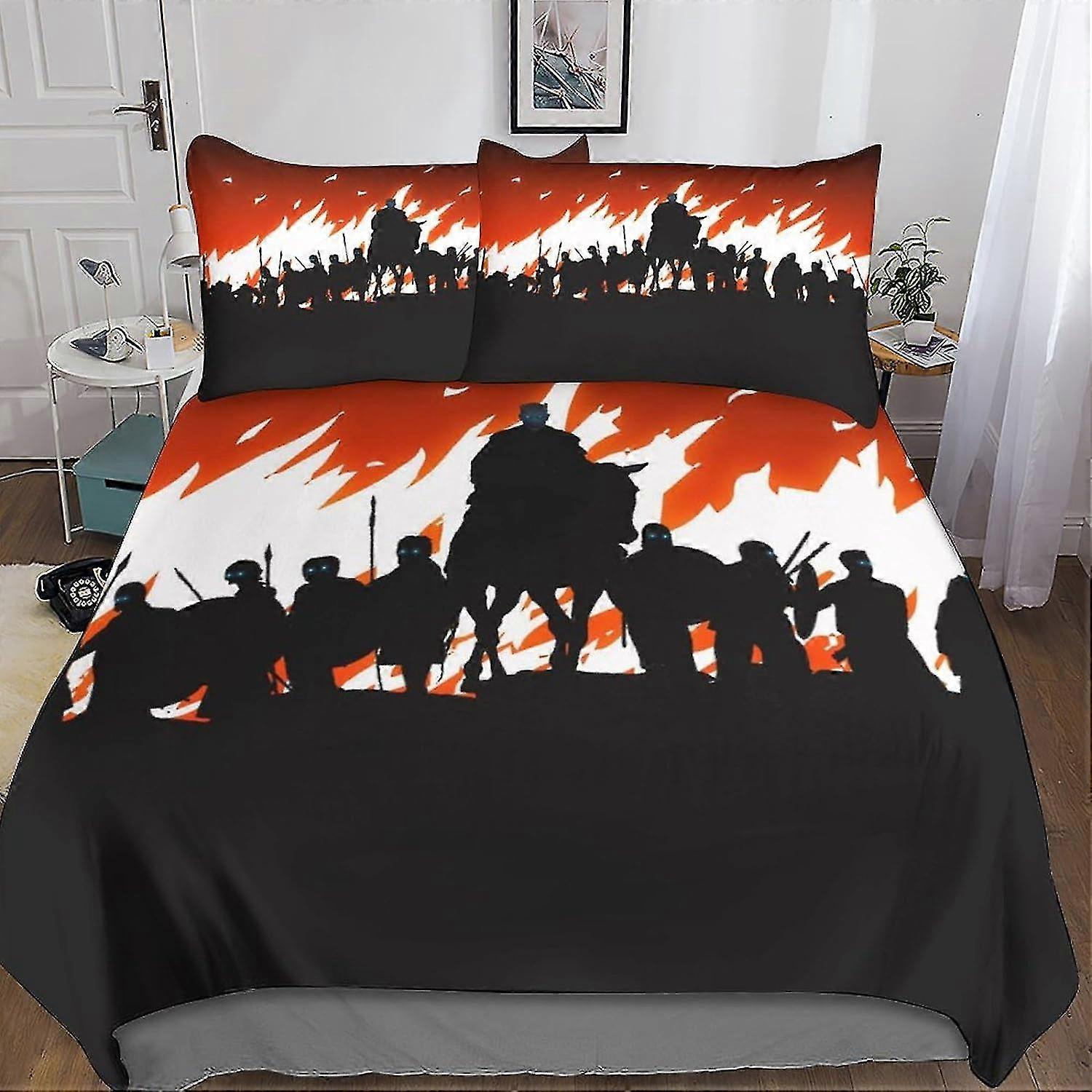 Conjunto de capa de edredom de fantasia Conjunto de cama de microfibra impresso em 3D Capa de edredom hipoalergênica ultra macia com zíper