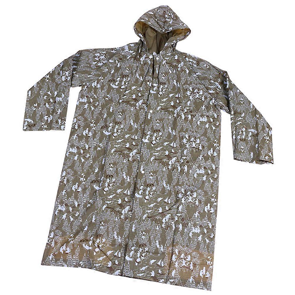 Dark Brown EVA Rain Poncho Fast Dry Emergency Use For Mountaineering Travel 1Set