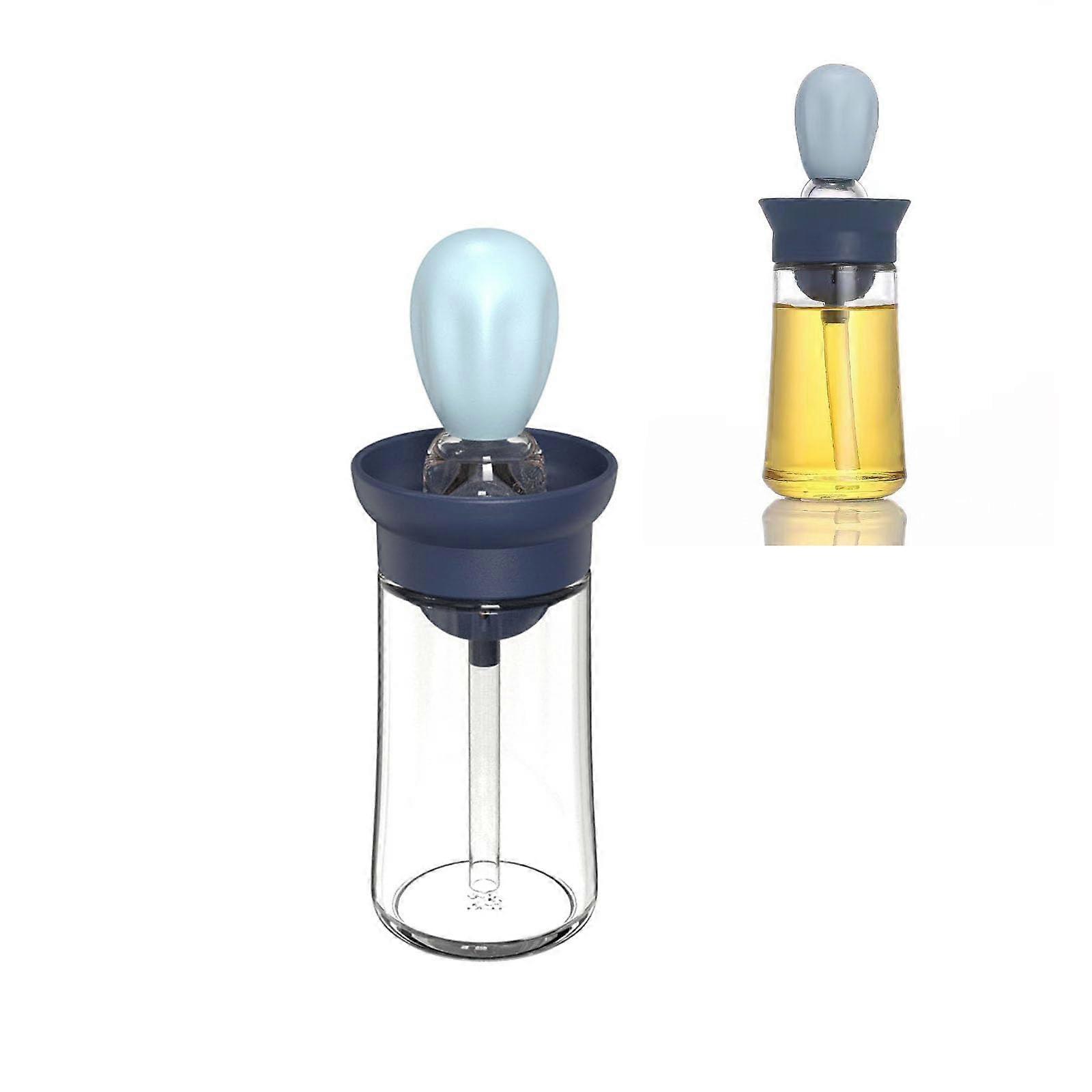 ZENGO 2 IN 1 oliedispenser med børsteglas olivenoliedispenserflaske med silikoneristbørste