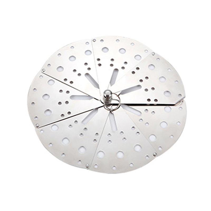 Stainless Adjustable Drop Lid Simmering Food Pot Cover Anti-Overflow Prevention Cover Steaming Rack