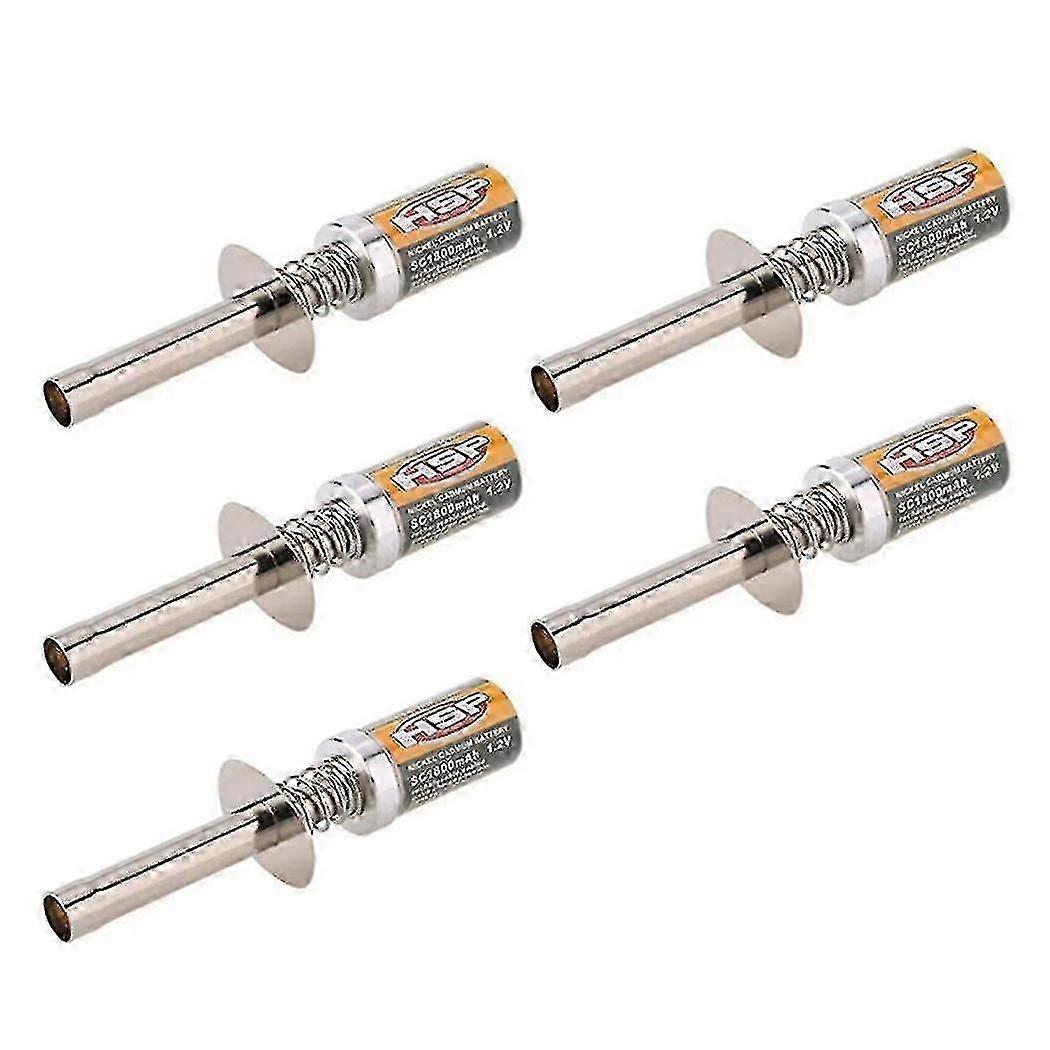 5x For 80101 1800mah 1.2v Glow Plug Igniter For Rc Car 1/8 1/10 80101 Rechargeable Glow Igniter,__f0.473