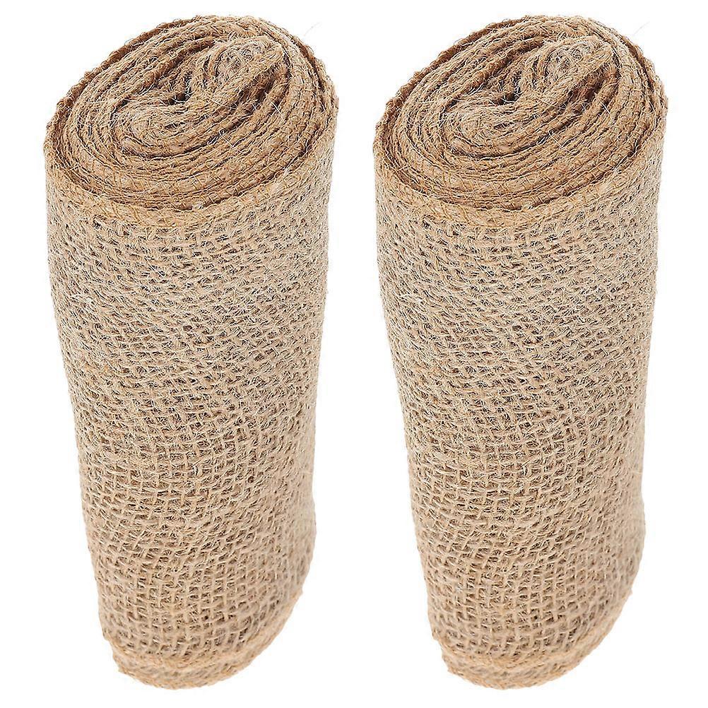 2 Rolls Breathable Burlap Tree Wrap for Trunk Protection Against Frost, Freeze & Sunlight