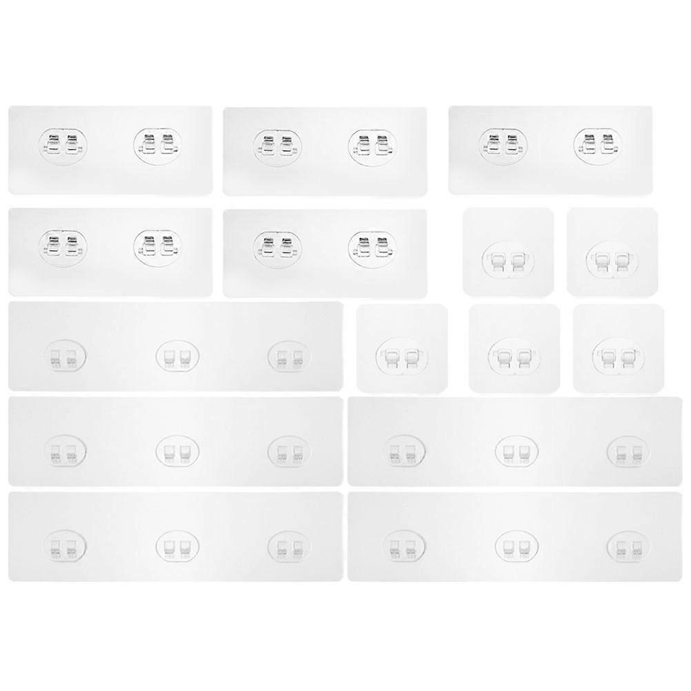 Adhesive Shelf Support Pegs Plastic Wall Hook Wardrobe Laundry Room 15Set