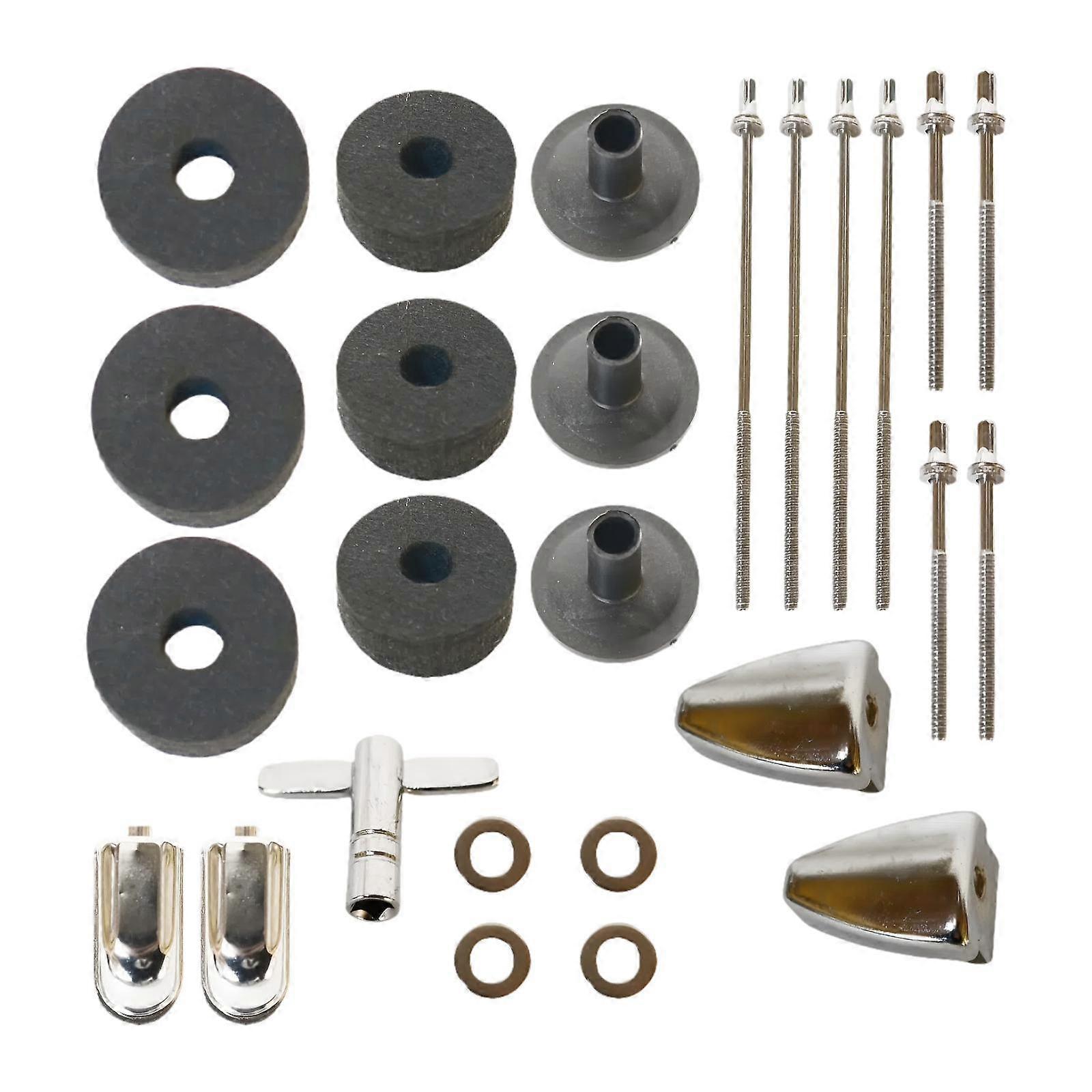 Felt Pads Drum Key Accessory Set Nuts Washers,Screws,Percussion Instruments