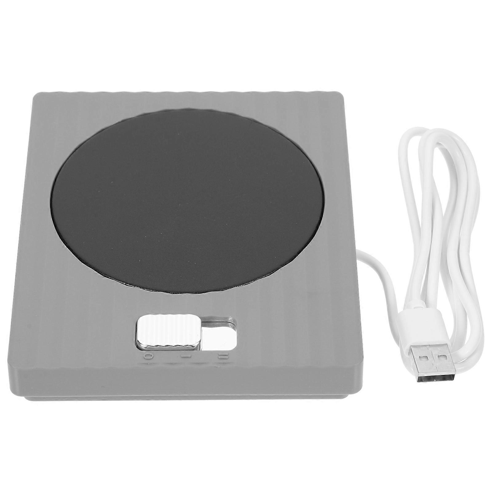 Water Cup Warmer Mat Coffee Mug Warmer Usb Powered Milk Cup Teacup Temperature Control 5.1×4.2×0.8in 1Set