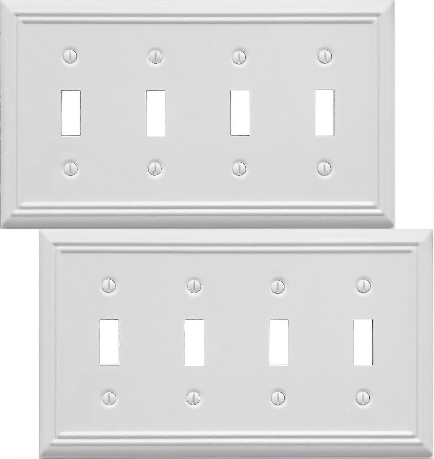 2025 Latest Model Quadruple Toggle Light Switch Cover Adler Metal Wall Plate