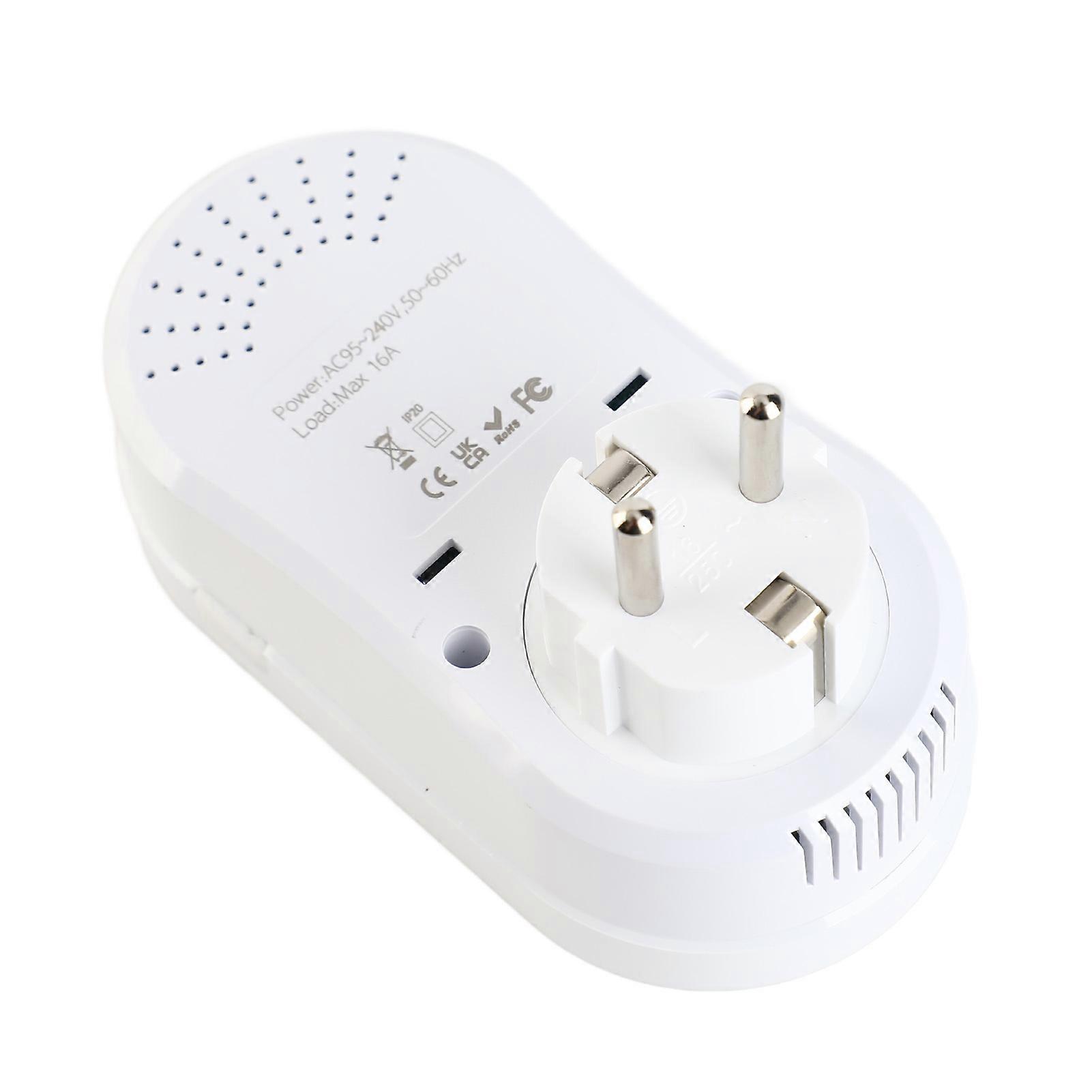 Digital Thermostat Outlet Plug 16A Outlet Socket Temperature Controller 5+1+1 Six Periods and Heating and Cooling Mode with Touch Button LCD Screen f