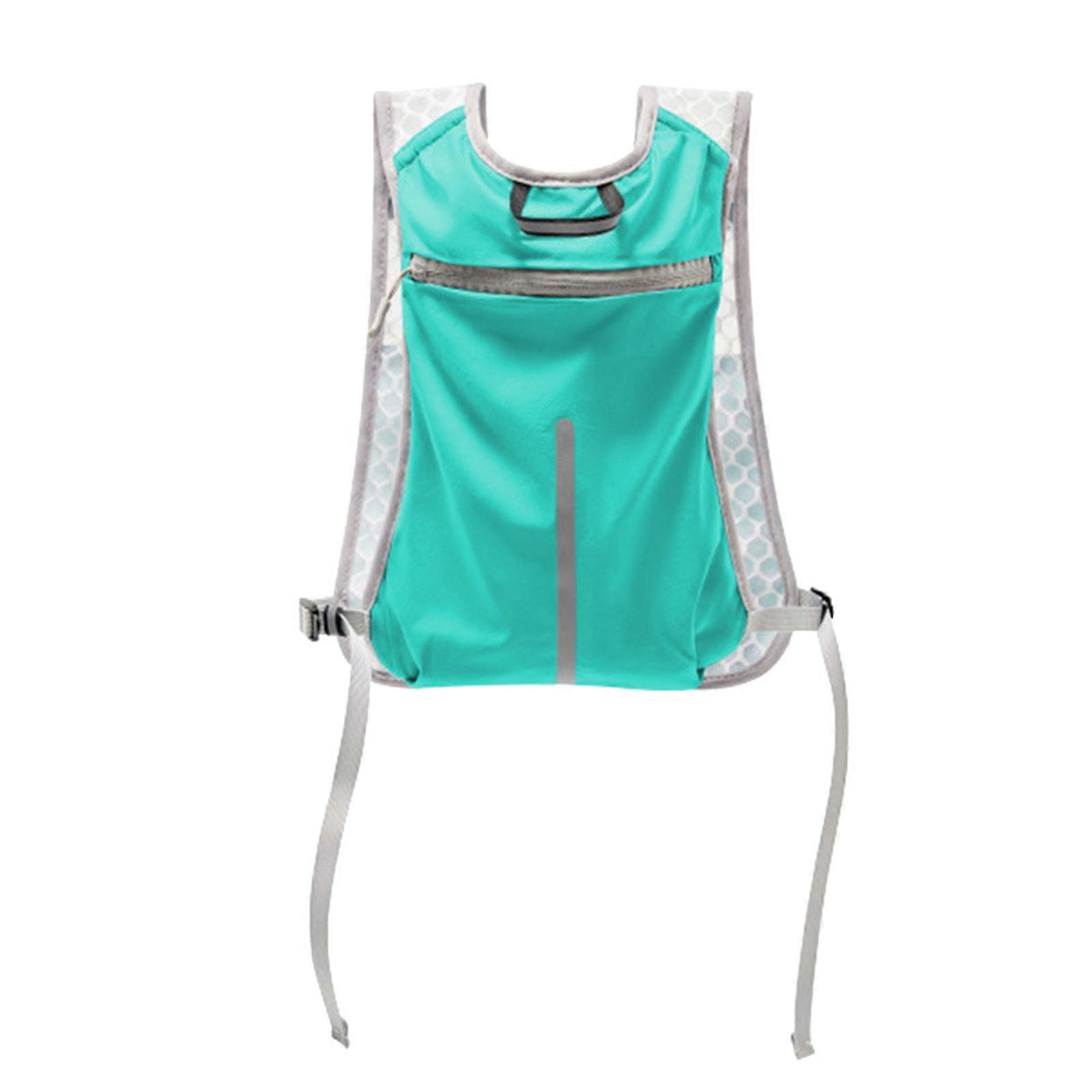 Running Backpack Water Bottle Holder Hiking Backpack Reflective Hydrated Backpack Running Vest Running Storage Bag Sky Blue