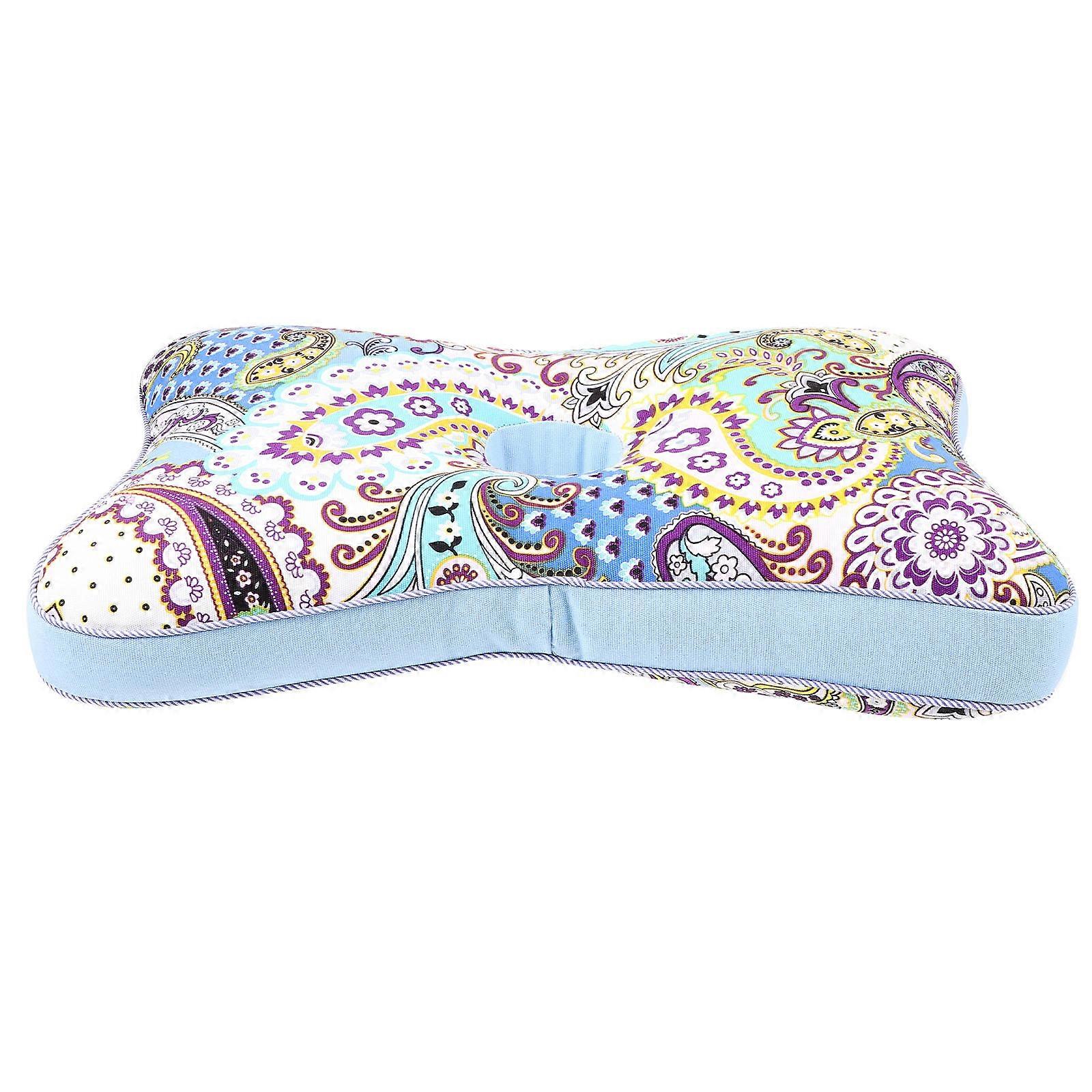 Neck Pillow for Sleeping Buckwheat Husk Cotton Cloth Ear Protection 45X18cm Reduces Flips During Sleep 1Pack