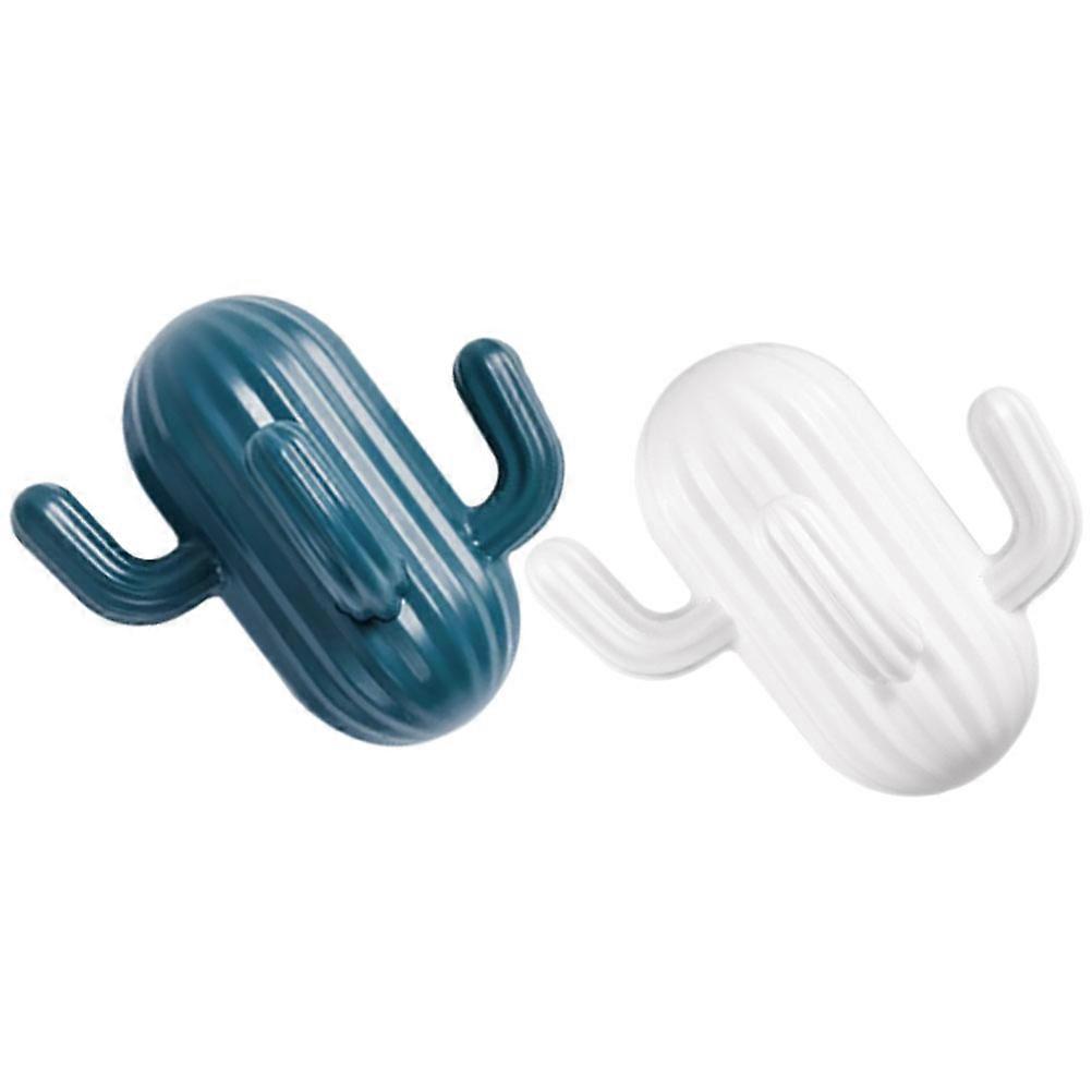 2pcs Cactus Shaped Hooks Creative Self Adhesive Hooks Nail free Wall Hooks
