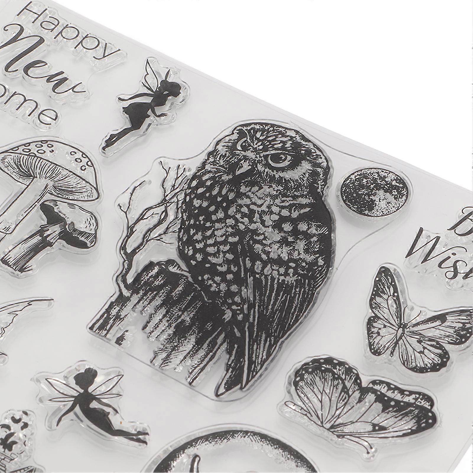 Clear Stamps Clear Imprint Fairy Owl Bunny Fairy Multiple Patterns Transparent Stamp for Card Making Decoration DIY