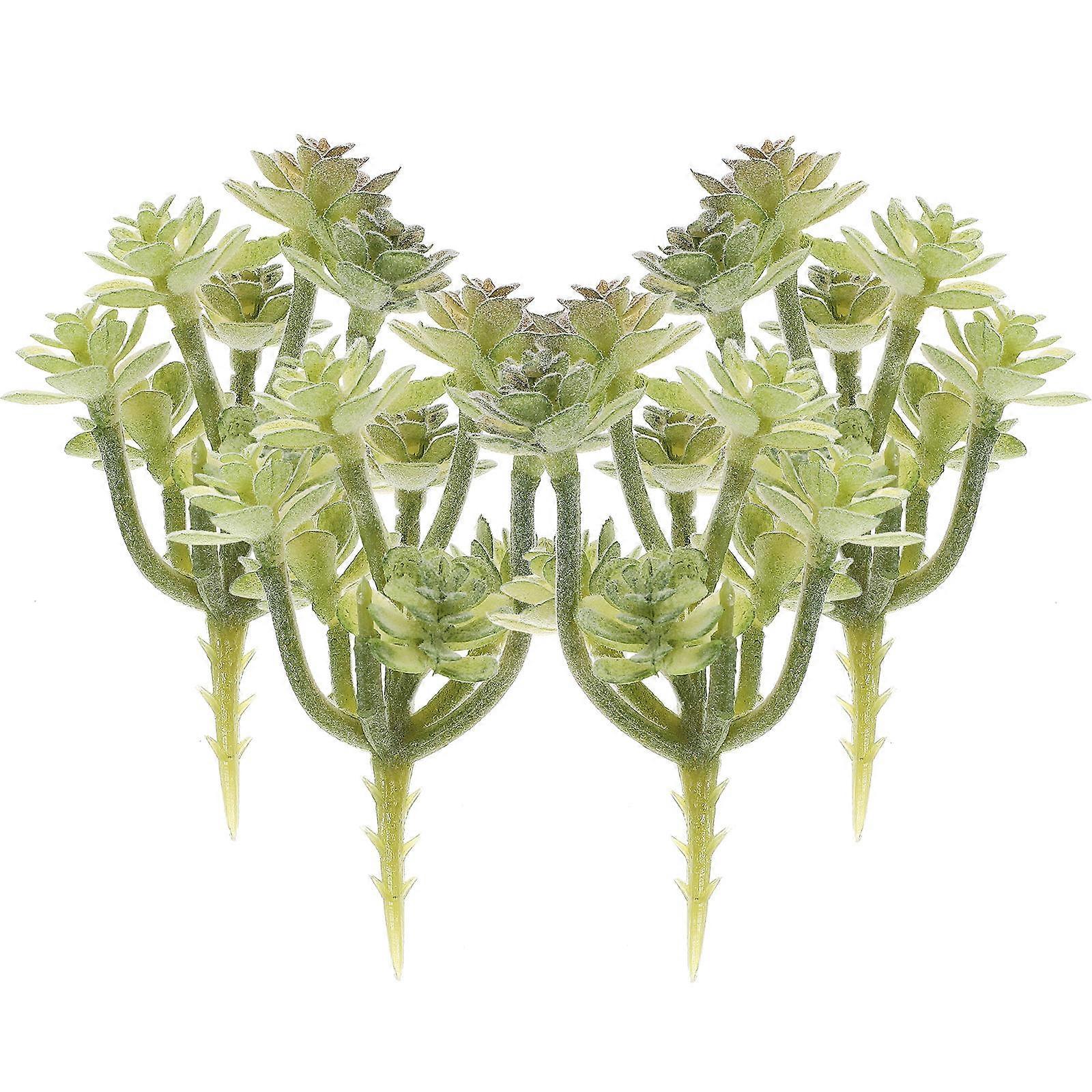 Artificial Plants for Decoration Made of PVC Green Color Adds Warmth to Any Space 4pcs