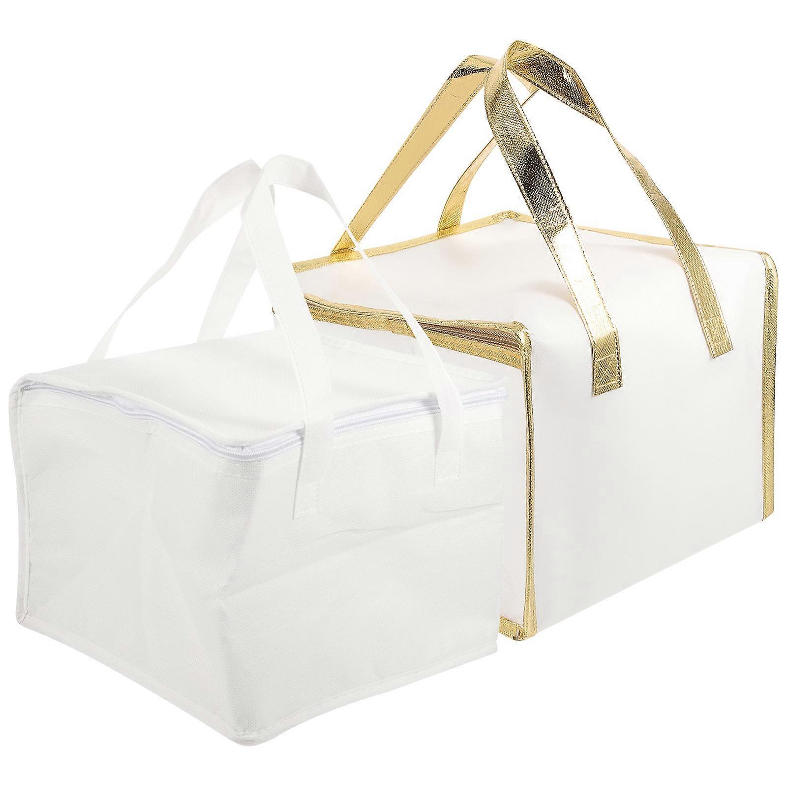 Insulated Food Bag with Smooth Zipper Closure for Storage Use Made of Non Woven Fabrics Assorted Color