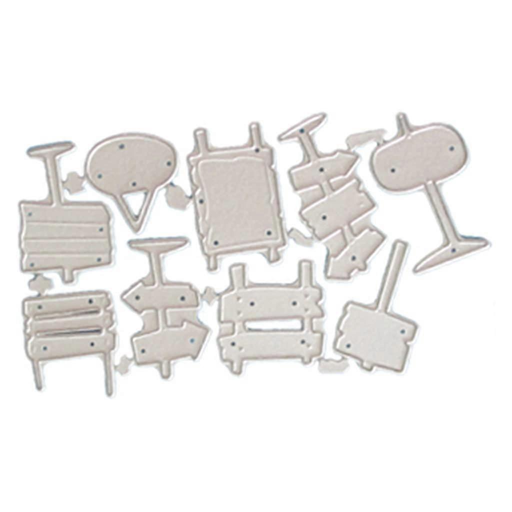 Guidepost steel stencils for embossing, scrapbooking, metal