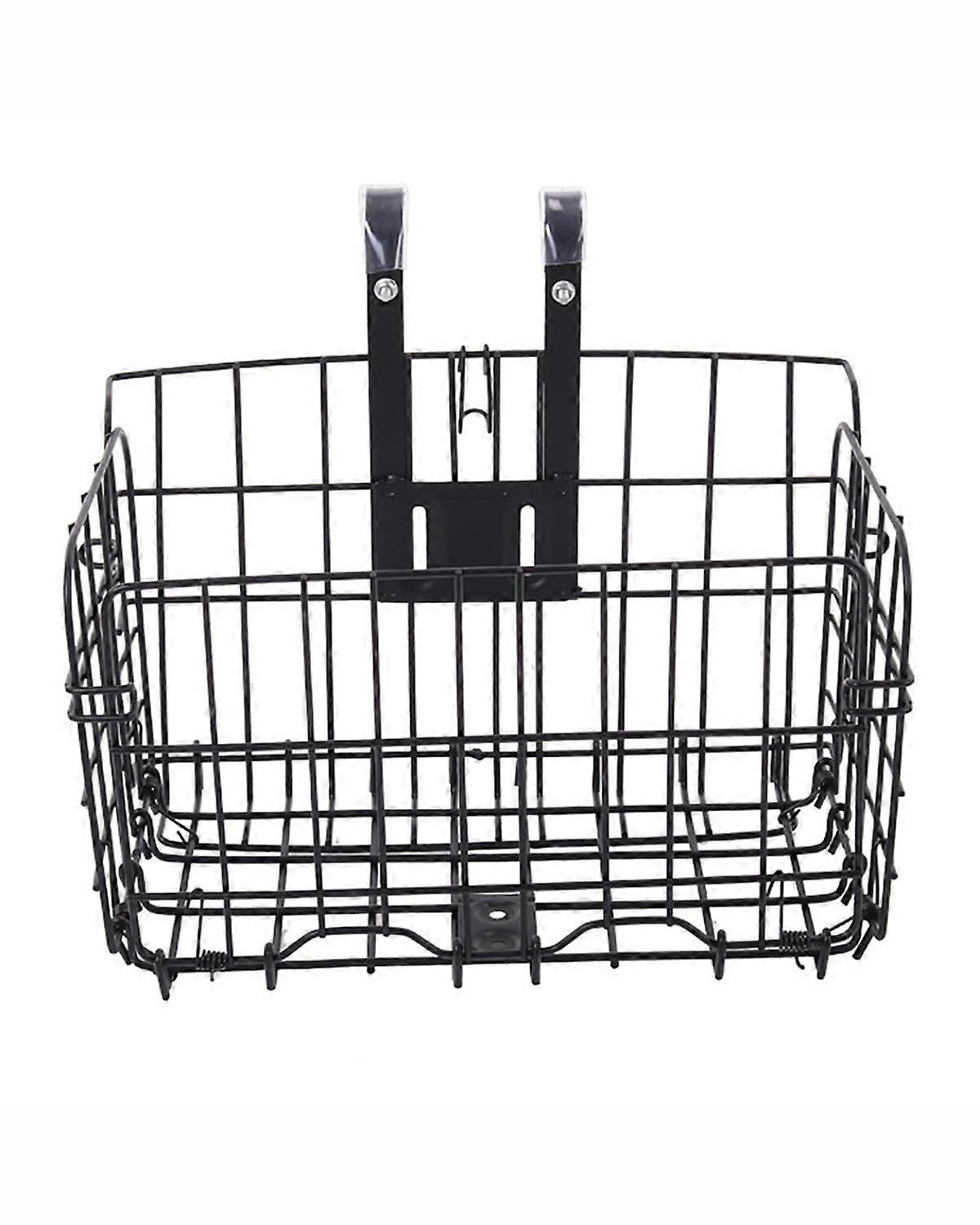 Bicycle Basket Front And Rear Hanging Wicker Handlebar Basket Mountain Bikes Thick Side Mount Folding Compatible Adult