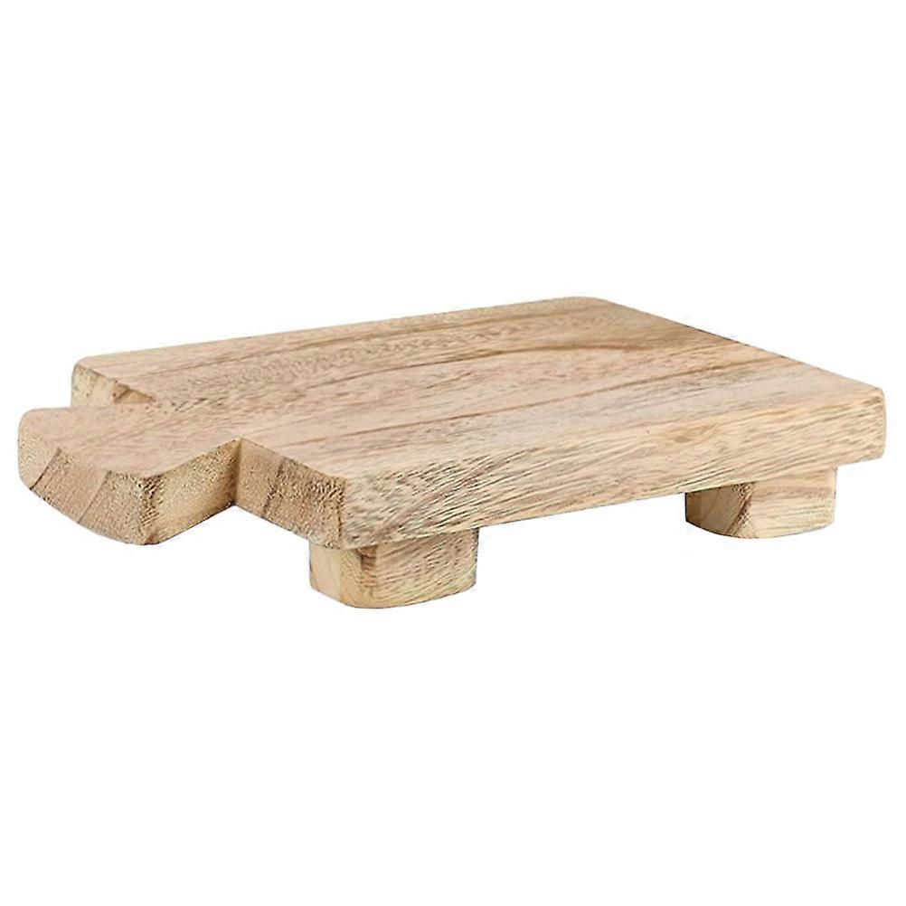 Wood Pedestal Soap Container with Drainage – Sturdy Multi Use Tray for Bathroom, Kitchen & Indoor Plant Storage – Home Decor Accessory
