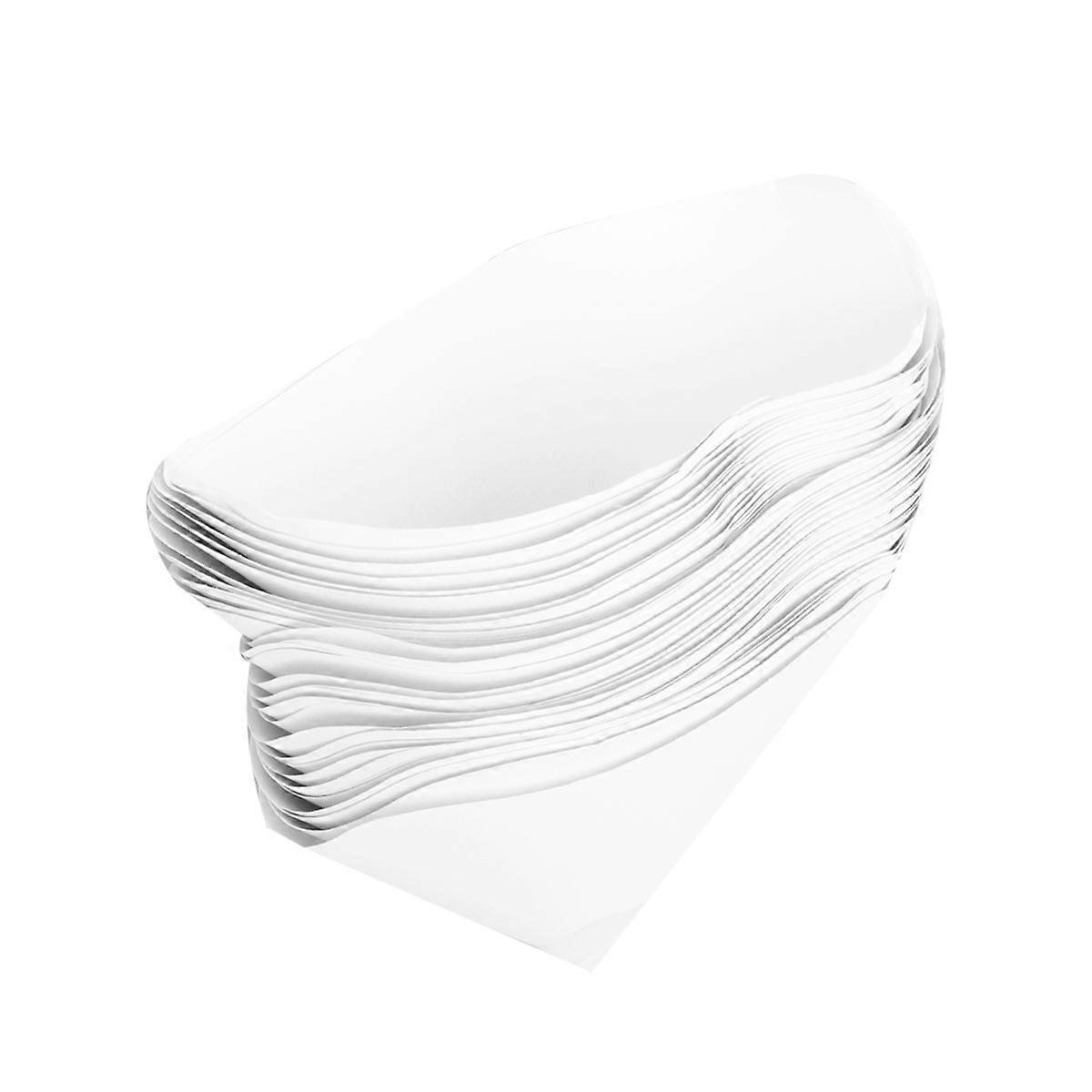 50pcs Paper Funnel for Car Use Lightweight Durable Paint Filter with Uniform Mesh 100 Mesh White