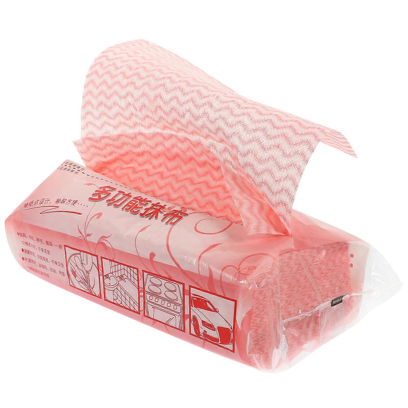 Towel with Strong Decontamination and Quick Absorbency for Kitchen Cleaning in Pink 80pcs