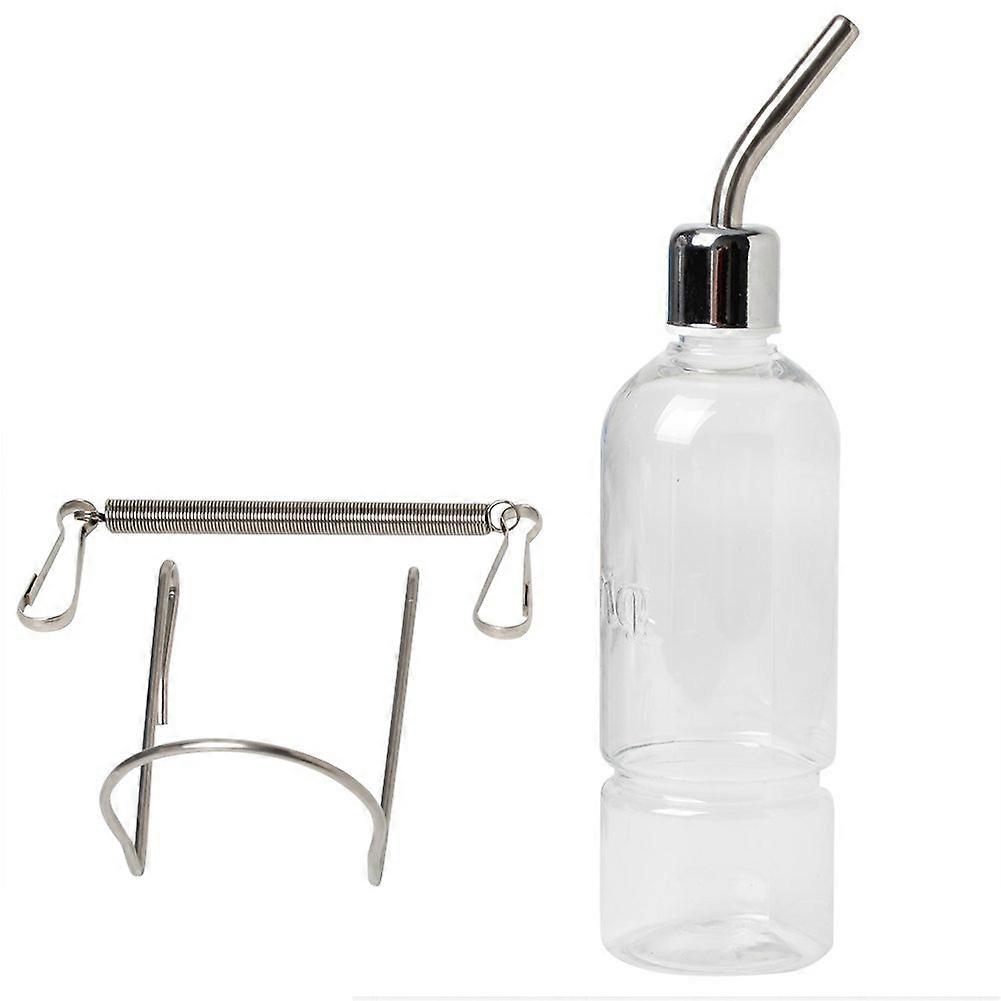 350ml LeakProof Hanging Water Bottle Clear Automatic Drinking Fountain for Small Pets Hamster Rodents