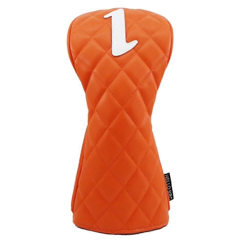 Wood Cover Soft Club Covers With Rhombus Shape Pattern For Fairway Hybrid Waterproof Protector Set A Orange