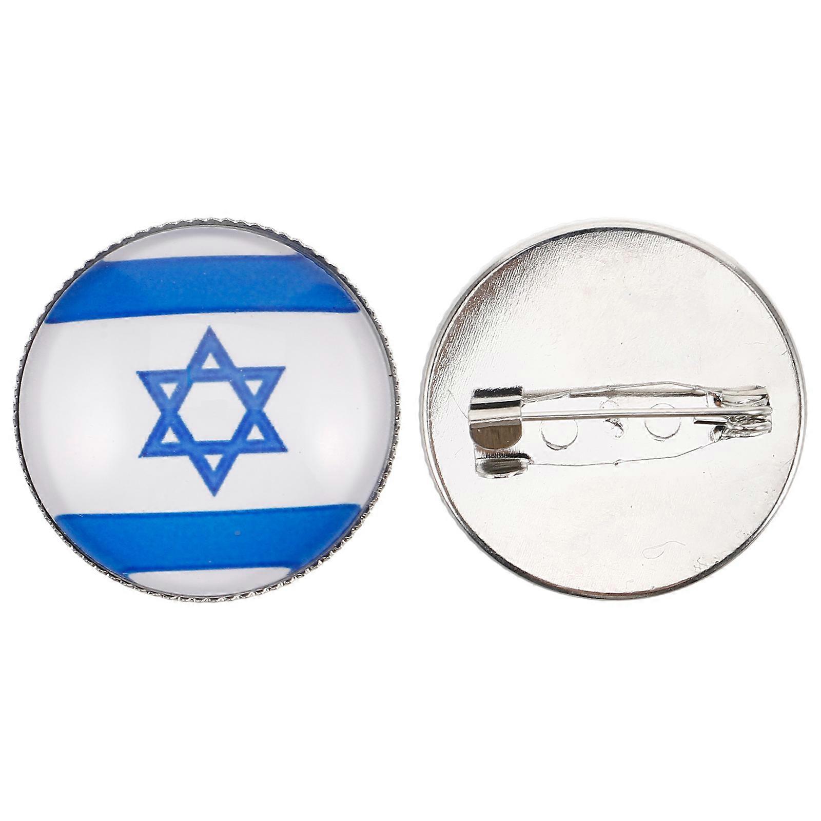 Broche drapeau en métal émaillé épinglette pour femme avec design unique et cristal scintillant, 25 mm