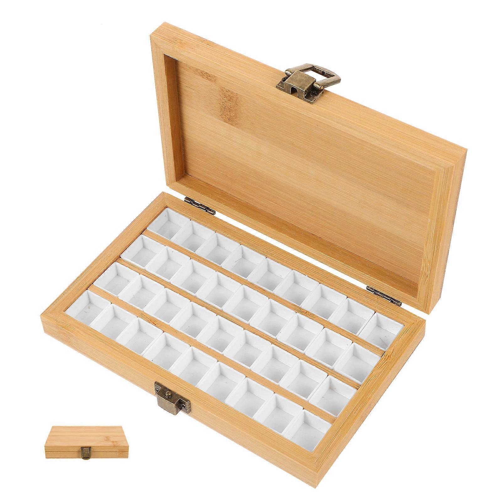 1 Set Watercolor Pigment Holder for Kids with Color Mixing Plate and Pigment Case for Painting