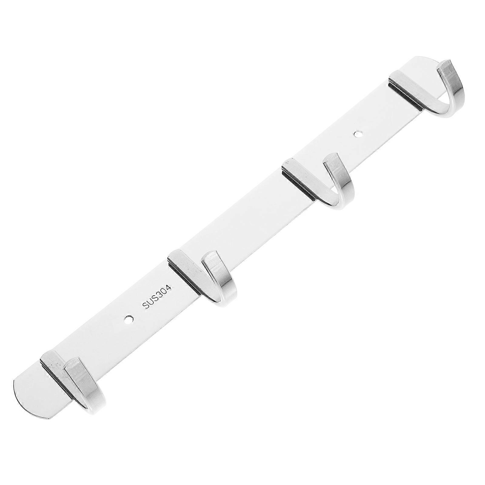 Wall Mount Coat Rack with 4 Hooks for Clothes Garment Hat Hanging