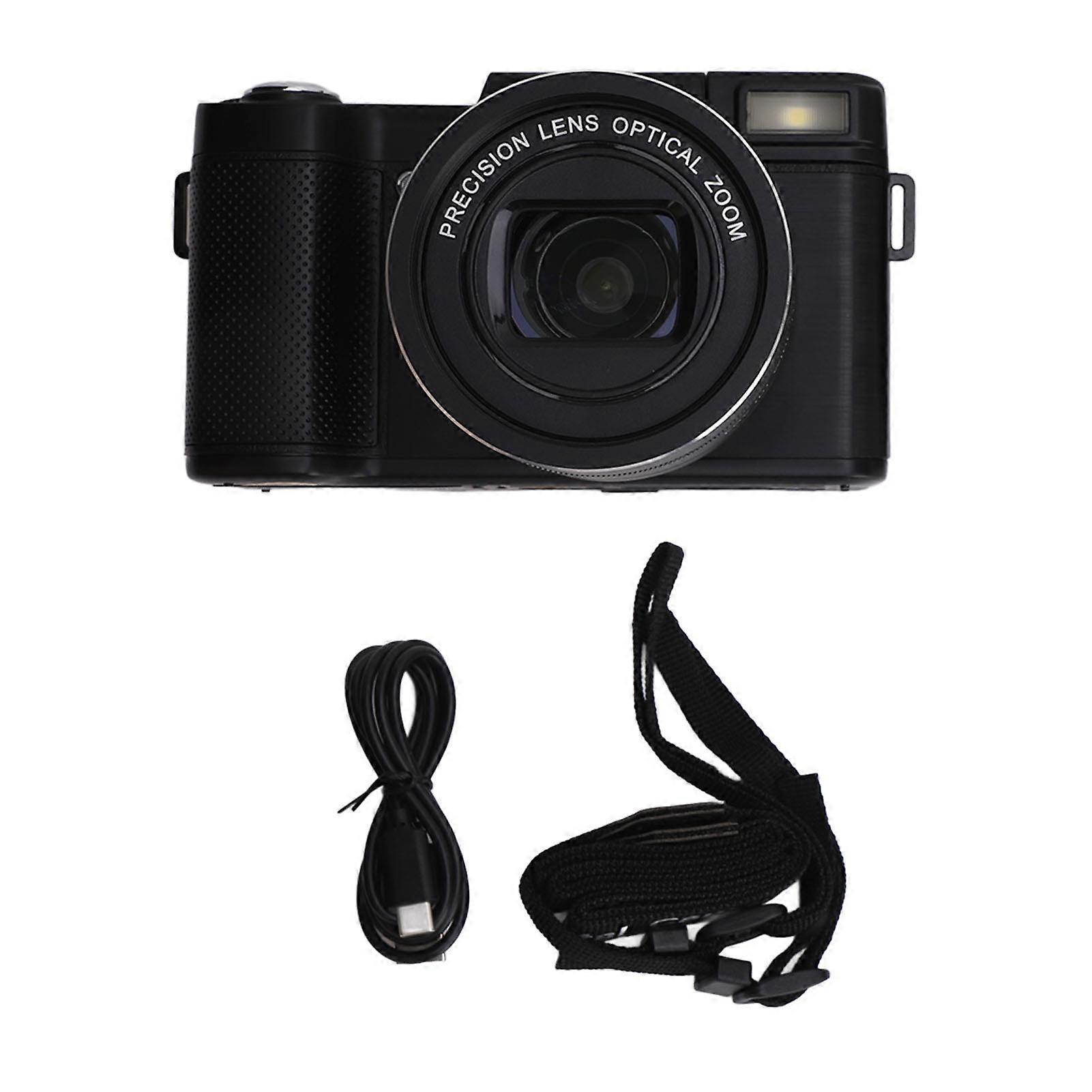 4K Digital Camera 48MP 3in Flip Screen 5X 8X Zoom Prevent Shaking Vlogging Camera for Hiking Camping Travel