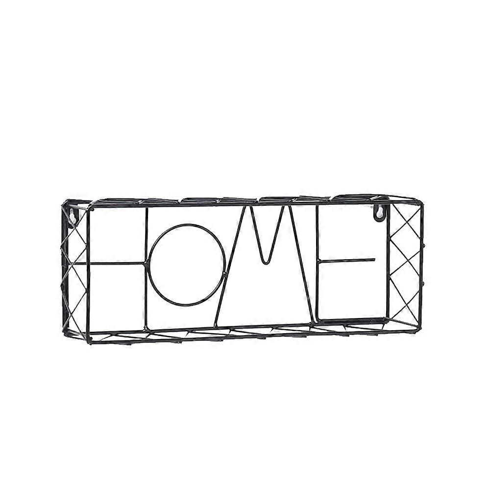 Wall Hanging Organizer Shelf Punch Free Design For Dorm Office Storage Black Color 1Pack