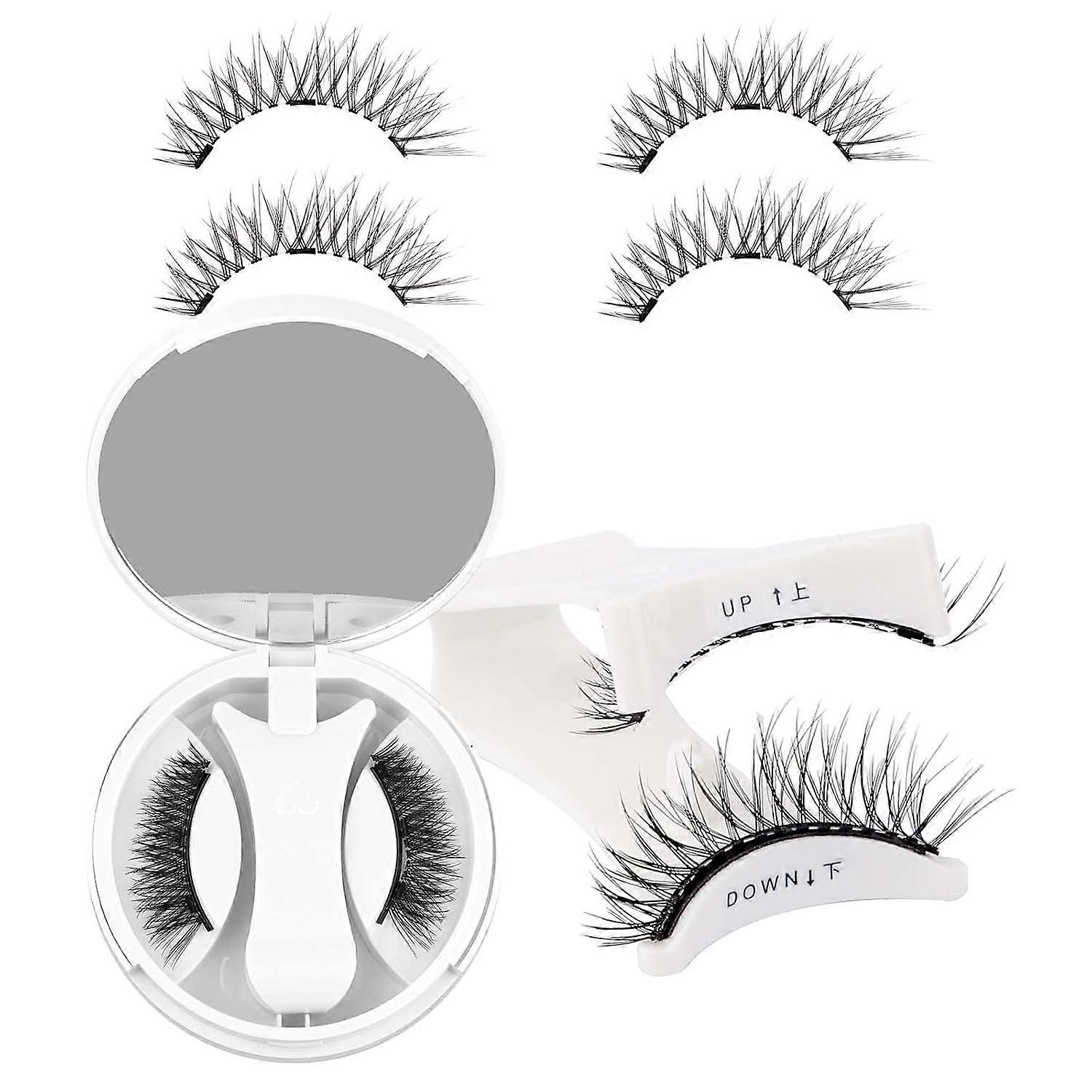 Magnetic Eyelashes with Applicator Magnetic Eyelashes Reusable Natural Look Soft Magnet Eyelashes Set Easy to Wear 1 Pair (K8) Black