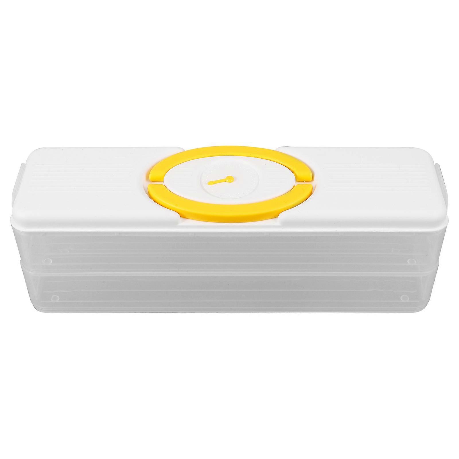 Transparent Plastic Storage Box for Fridge Organization Great for Fruits and Vegetables 7 Inch