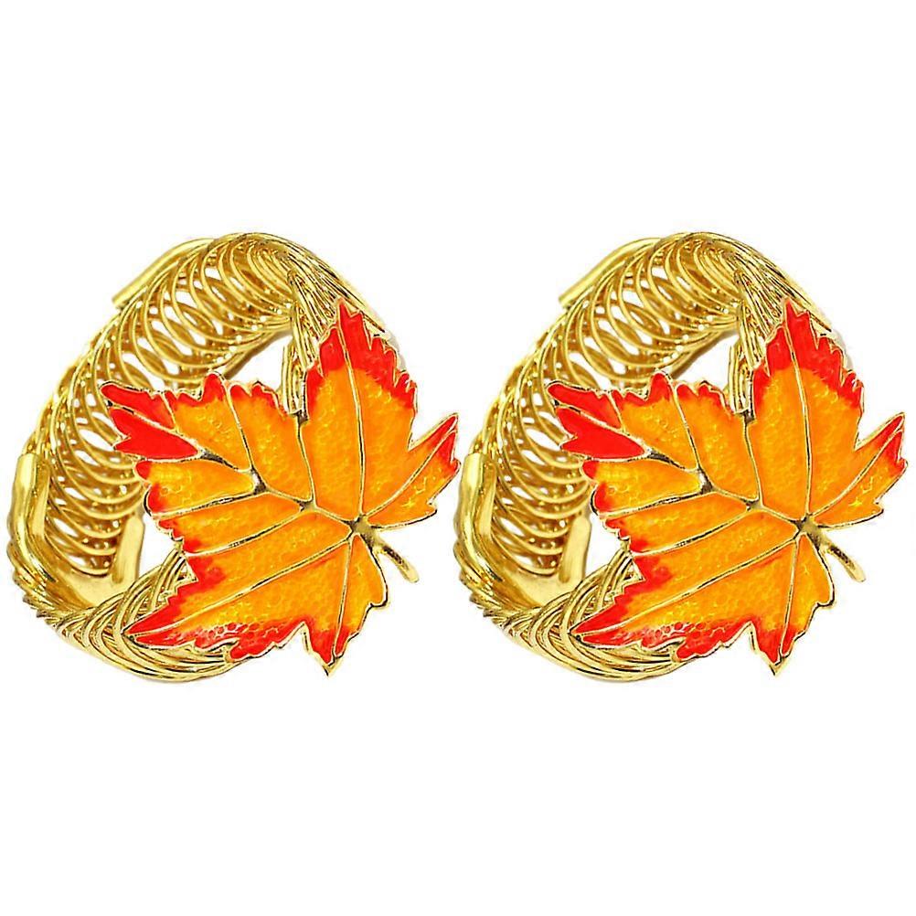 2pcs Curtain Holders Maple Leaf Design Metal Decorative Ties for Curtains Easy to Use Assorted Color