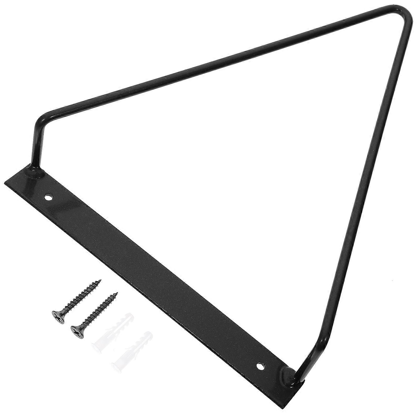 Stable Triangular Wall Mount Storage Rack for Vinyl Records and Magazines – Easy Install Black Wall Organizer for Home, Office, or Library