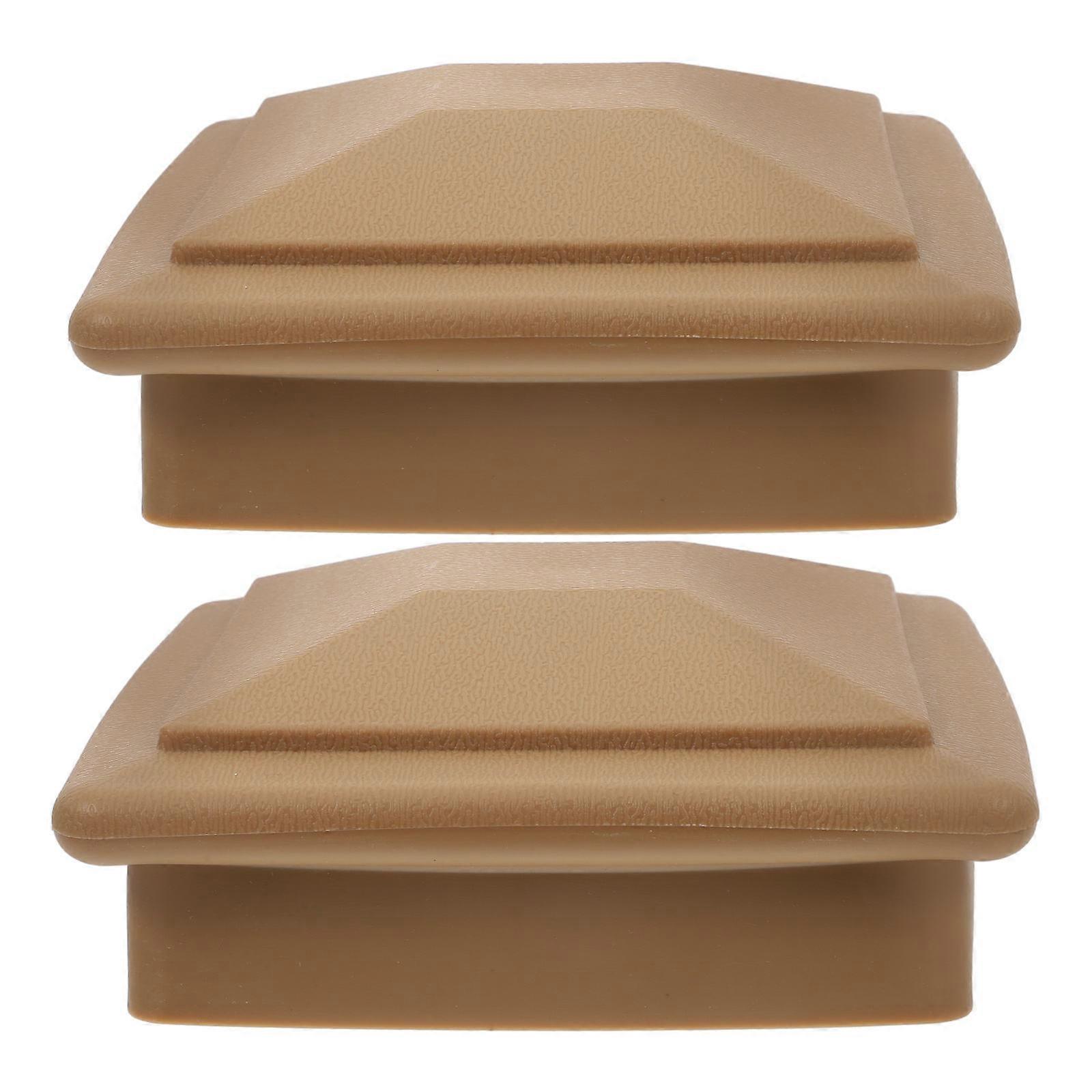 2 יחידות גדר ויניל כובעי פוסט פלסטיק דקורטיבי תיבת דואר מנורת מגיני ערימה חיצוניים