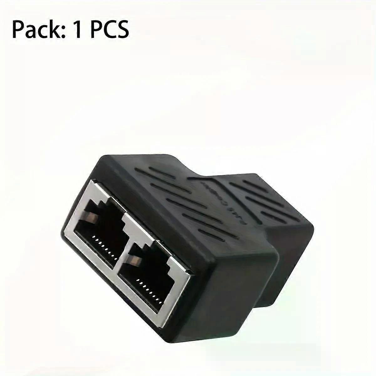 Splitter Adapter USB 1 to 2 Network Connector Dual LAN Ethernet Socket Extension plug Cable suitable for Cat5 Cat5e Cat6 Cat7
