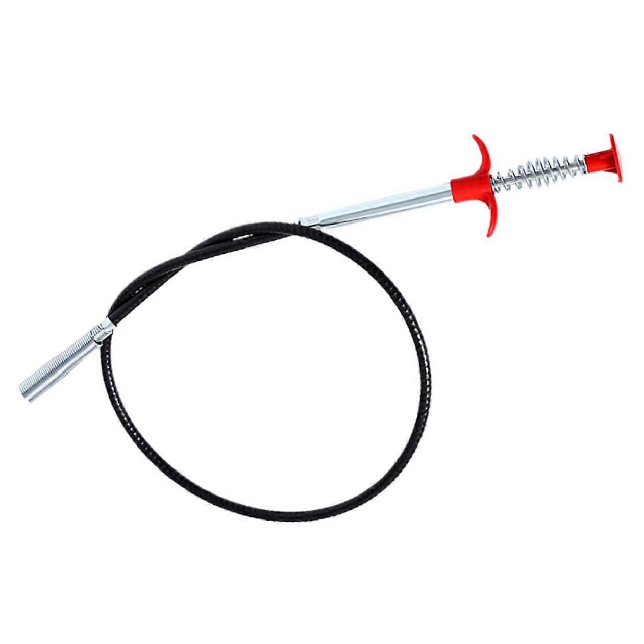 Multipurpose tool for unclogging sinks and drains, flexible pipe cleaning device for bathroom and kitchen to remove hair.