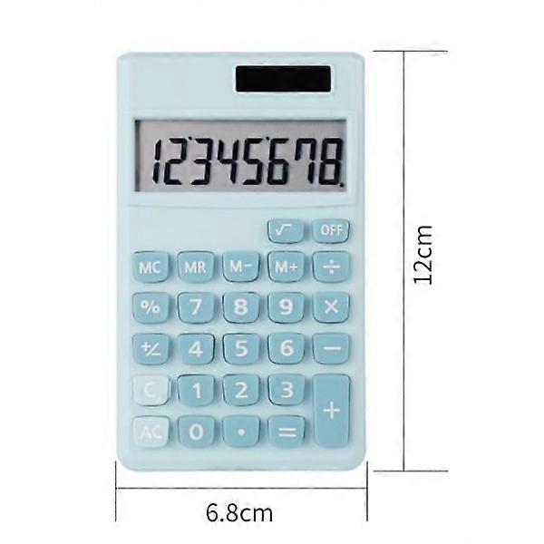 SAYTAY Basic Calculator 8-Digit Display Calculator Cute Mini Portable Office Solar Candy Color Small Calculator Office and Home Calculator ST-001