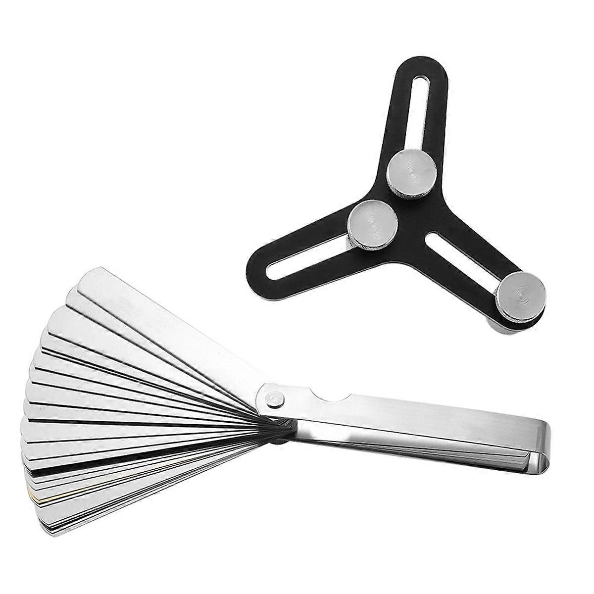 Universal Piston Ring Squaring Tool for End 2-5inch Bores, with Blades Feeler Gauge Measuring Tool