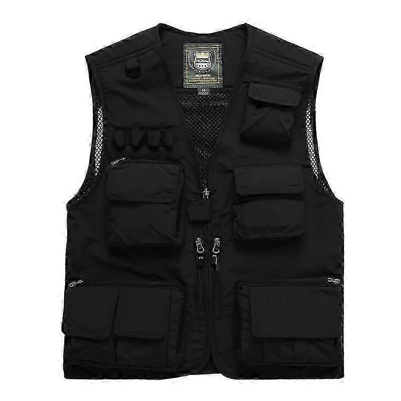 Unbrand Plus Size XXS-5XL Summer Men Hiking Multifunction Vest Outdoor Multi-pockets Climbing Trekki