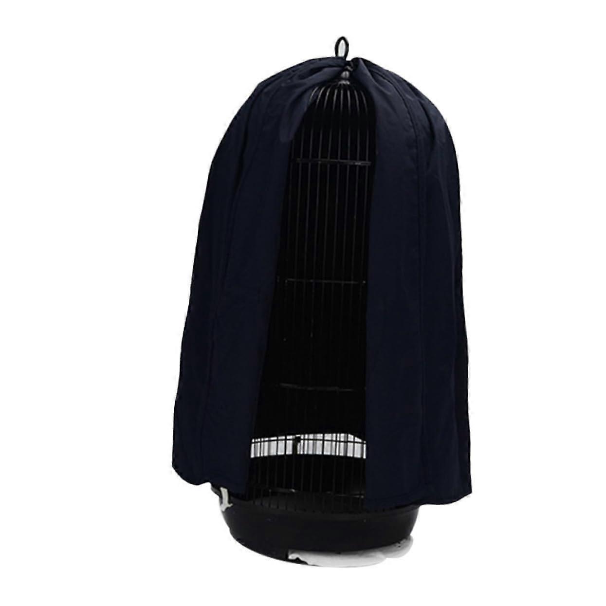 Round Bird Cage Cover, Breathable Dark Durable Mesh for Parrot Cages, Compatible with Budgerigars and Other Birds