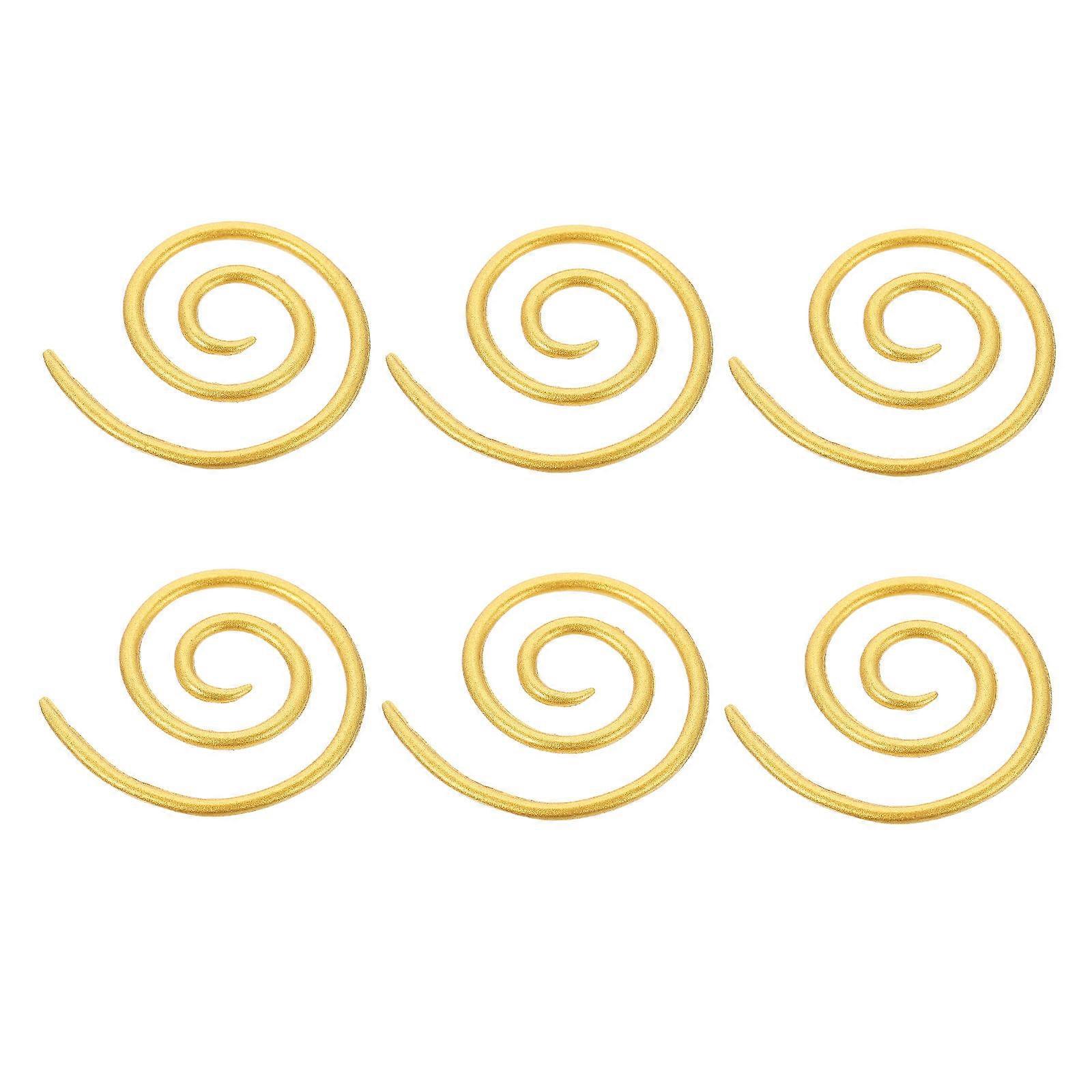 6pcs Alloy Wear Resistant Knitting Needles for Hand Knitting Tools Golden