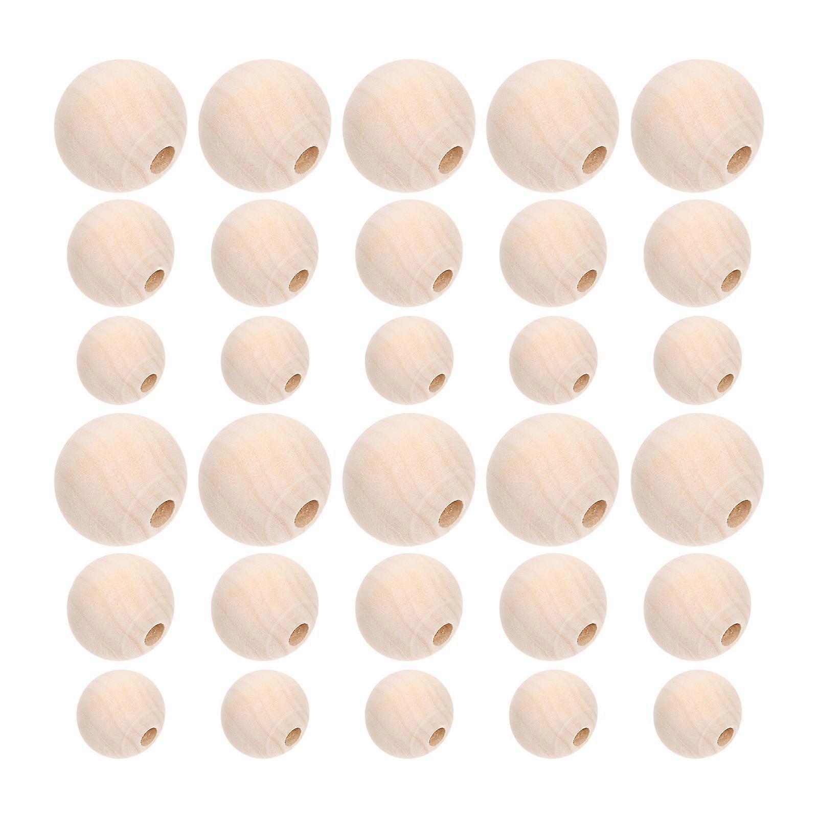 Natural Wood Bead Craft Supplies for DIY Projects Light Brown Synthetic Material 150pcs
