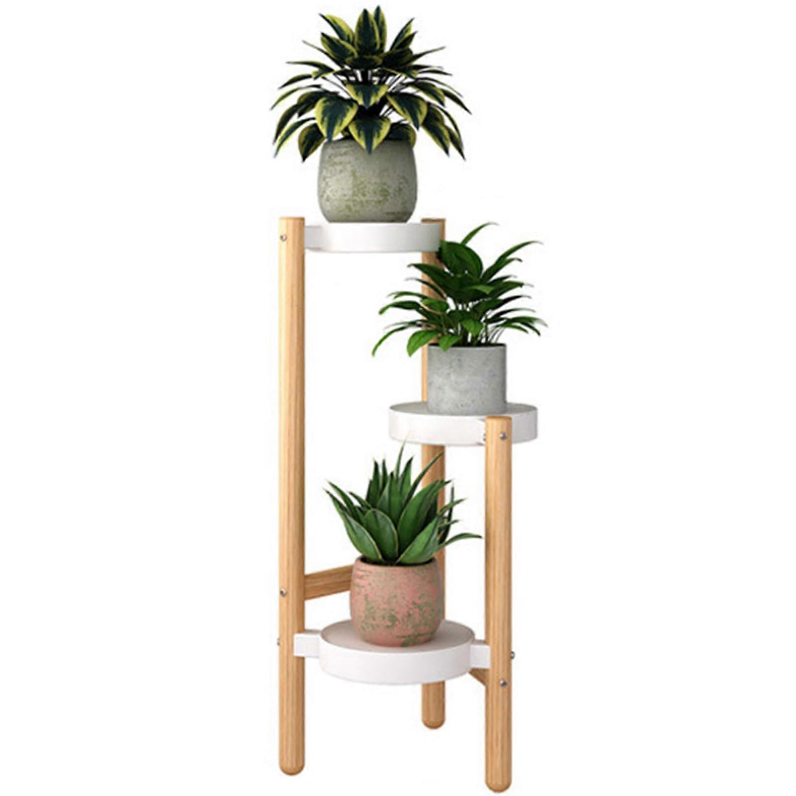 Flower stand, metal plant stand, 3/4tier, tall flowerpot display shelf for garden, with PP tray, 3 layers.