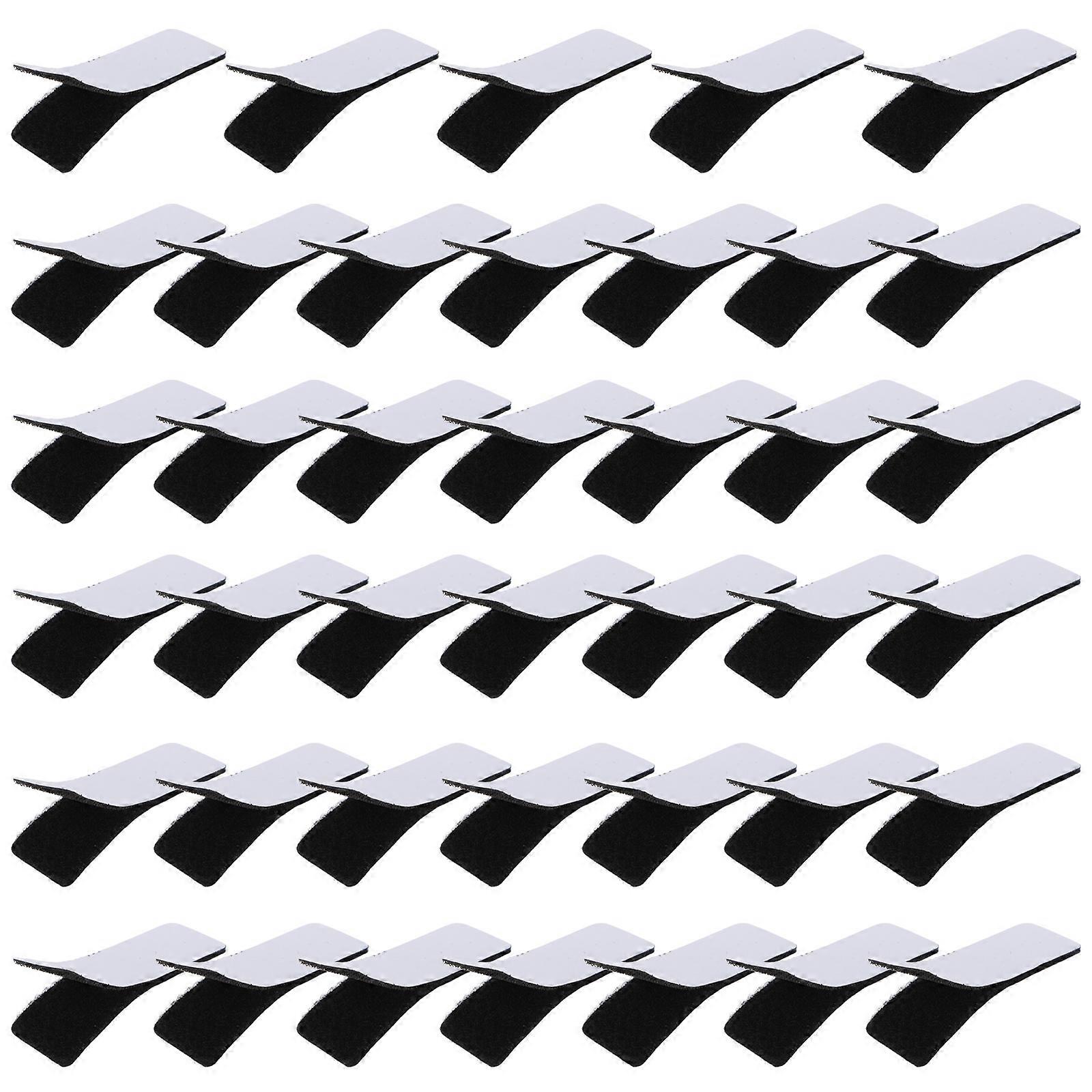 40 Pcs Reclosable Hook and Loop Strips, Double Sided Adhesive Tape, Strong Nylon Fixing Strips for Wall, Car Mount, Picture Frame, Poster and Tool